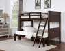 STAMOS Full/Full, Twin/Full, & Twin/twin Bunk Bed, Walnut - Inland Furniture (San Bernardino, CA)