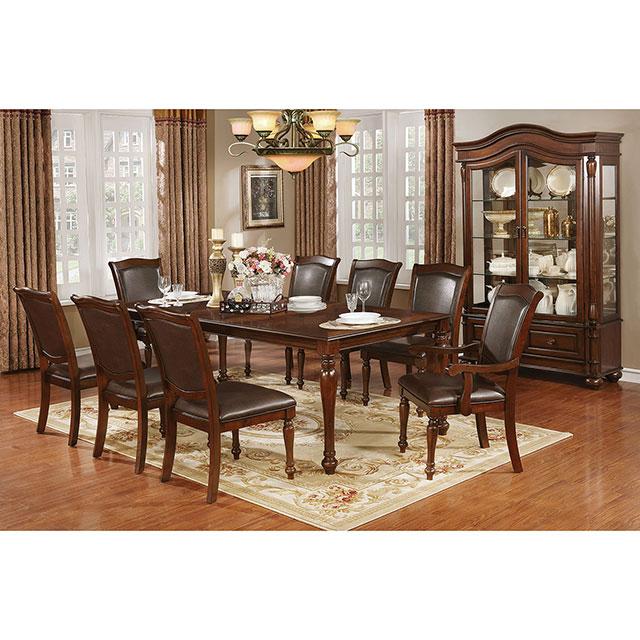 Sylvana Brown Cherry/Espresso Arm Chair (2/CTN) - Inland Furniture (San Bernardino, CA)