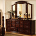 Tuscan II Glossy Dark Pine Dresser - Inland Furniture (San Bernardino, CA)