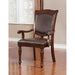 Sylvana Brown Cherry/Espresso Arm Chair (2/CTN) - Inland Furniture (San Bernardino, CA)