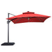 Sano 10 Ft Square Umbrella w/ Double Top w/ LED Light + 37" Large Base - Inland Furniture (San Bernardino, CA)