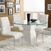 Mauna White Round Dining Table - Inland Furniture (San Bernardino, CA)