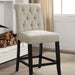 Izzy Beige/Antique Black Counter Ht. Chair, Ivory (2/CTN) - Inland Furniture (San Bernardino, CA)