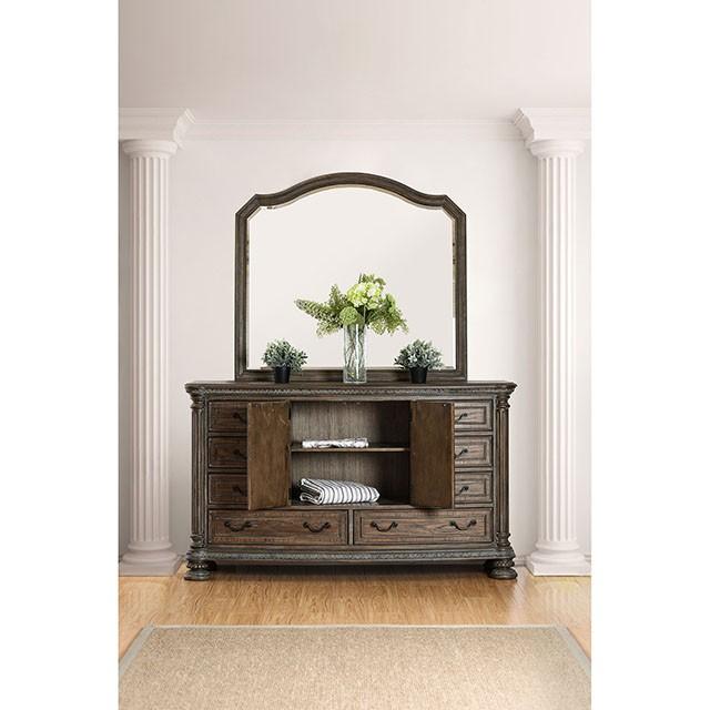 Persephone Rustic Natural Tone Mirror - Inland Furniture (San Bernardino, CA)