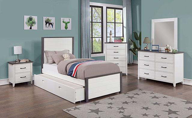 PRIAM Dresser, White/Gray - Inland Furniture (San Bernardino, CA)