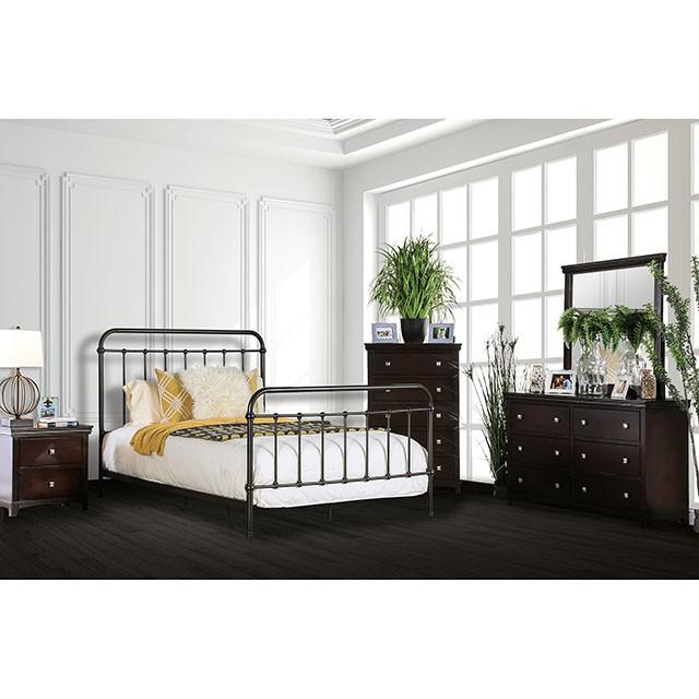 IRIA Dark Bronze Cal.King & E.King Bed - Inland Furniture (San Bernardino, CA)