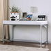 Loke White/Chrome Computer Desk - Inland Furniture (San Bernardino, CA)