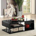 Ninove Black/Chrome Coffee Table - Inland Furniture (San Bernardino, CA)