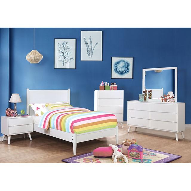 LENNART II Black & White Cal.King, E.King, Full, Queen, Twin Bed - Inland Furniture (San Bernardino, CA)