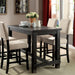 Sania III Antique Black 60" Counter Ht. Table - Inland Furniture (San Bernardino, CA)