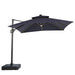 Sano 10 Ft Square Umbrella w/ Double Top w/ LED Light + 37" Large Base - Inland Furniture (San Bernardino, CA)