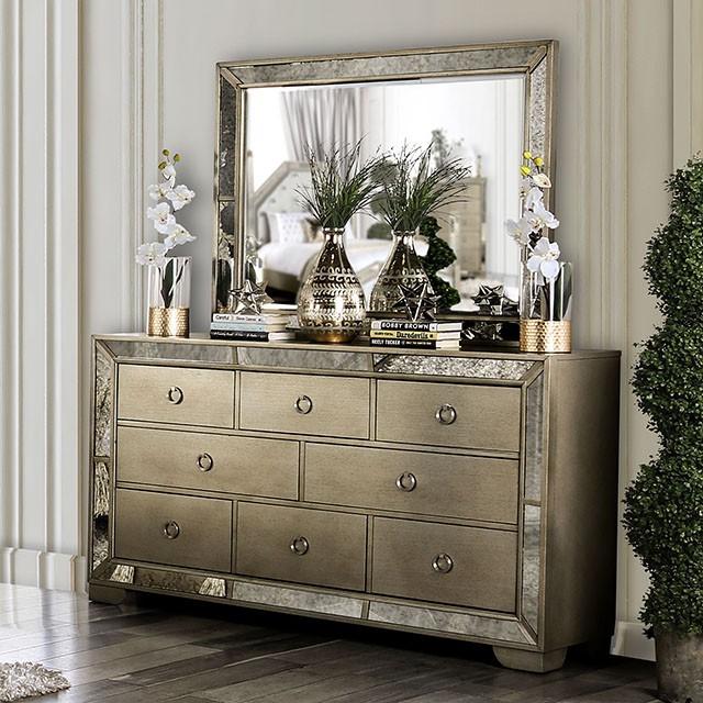 LORAINE Champagne Mirror - Inland Furniture (San Bernardino, CA)