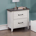 PRIAM Night Stand, White/Gray - Inland Furniture (San Bernardino, CA)