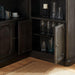 Voltaire Gray Curio Cabinet - Inland Furniture (San Bernardino, CA)