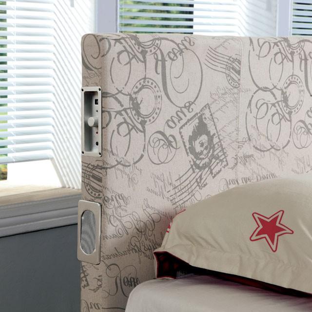 Evans E.King & Cal.King Bed Espressso, White, & Camel - Inland Furniture (San Bernardino, CA)