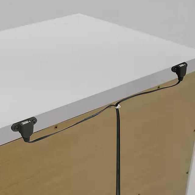 EMMELINE Night Stand w/ USB, White - Inland Furniture (San Bernardino, CA)