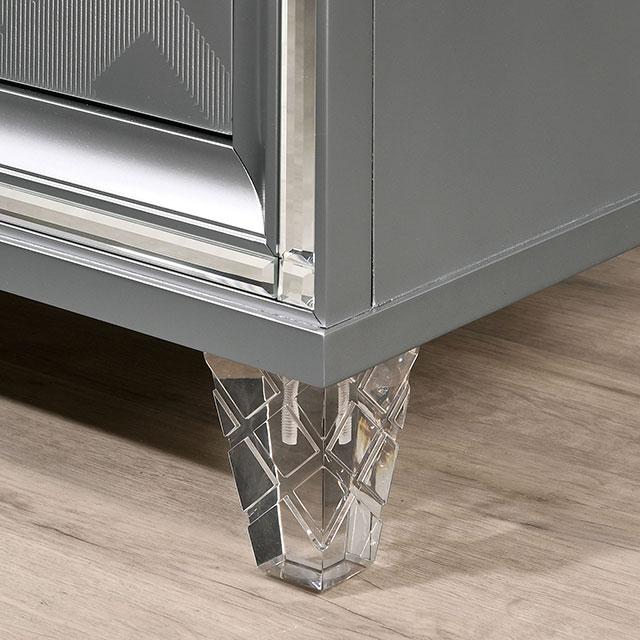 Emmeline Bed Silver & White