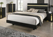 Lillestrom E.King, Queen, Full, & Full Bed Black & White - Inland Furniture (San Bernardino, CA)