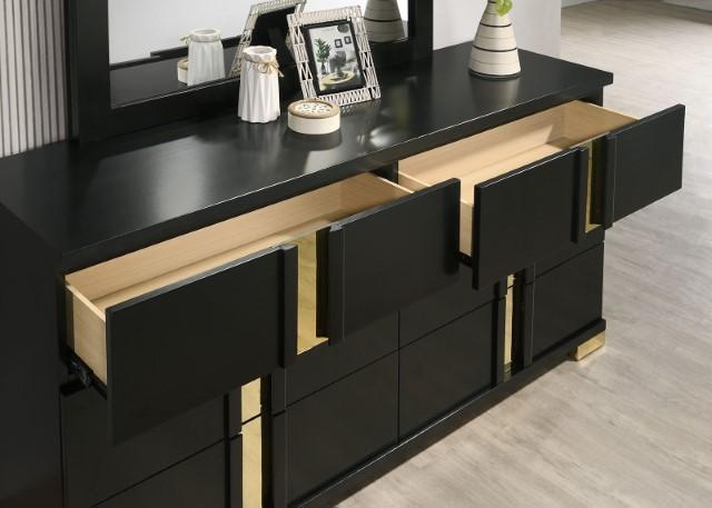 Lillestrom E.King, Queen, Full, & Full Bed Black & White - Inland Furniture (San Bernardino, CA)