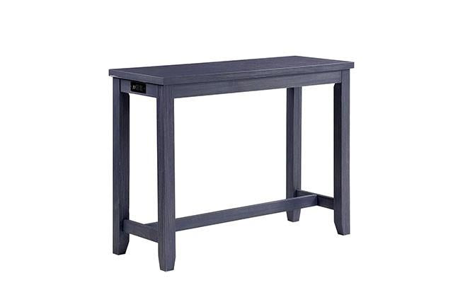 CAERLEON 3 Pc. Counter Ht. Table Set, Blue - Inland Furniture (San Bernardino, CA)