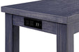 CAERLEON 3 Pc. Counter Ht. Table Set, Blue - Inland Furniture (San Bernardino, CA)