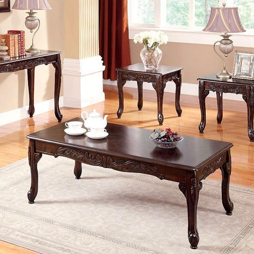 Cheshire Dark Cherry 3 Pc. Coffee Table Set - Inland Furniture (San Bernardino, CA)