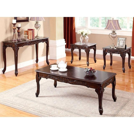 Cheshire Dark Cherry 3 Pc. Coffee Table Set - Inland Furniture (San Bernardino, CA)