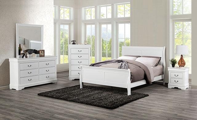 Louis Philippe Full Bed Expresso & White - Inland Furniture (San Bernardino, CA)