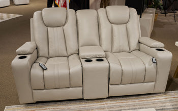 Elevate Edges Glider Reclining Loveseat with Console - Inland Furniture (San Bernardino, CA)