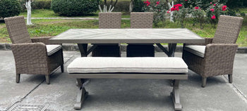 Laguna Heights Bench with Cushion - Inland Furniture (San Bernardino, CA)
