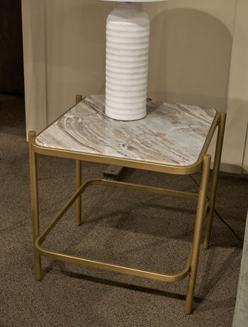Manor Stone End Table - Inland Furniture (San Bernardino, CA)