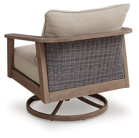 Harmony Headlands Outdoor Swivel Lounge with Cushion - Inland Furniture (San Bernardino, CA)