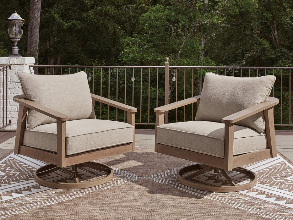 Harmony Headlands Outdoor Swivel Lounge with Cushion - Inland Furniture (San Bernardino, CA)