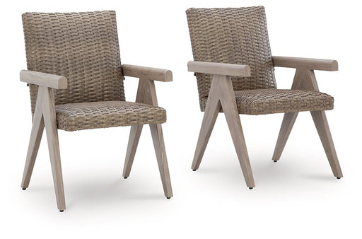 Cliff Trails Outdoor Arm Chair (Set of 2) - Inland Furniture (San Bernardino, CA)
