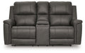 Bleckley Power Reclining Loveseat with Console - Inland Furniture (San Bernardino, CA)