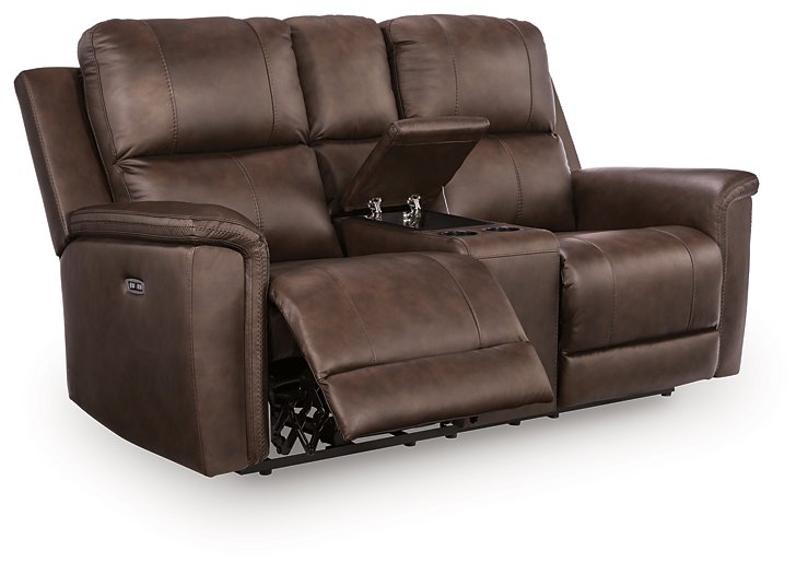 Bleckley Power Reclining Loveseat with Console - Inland Furniture (San Bernardino, CA)