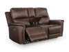 Bleckley Power Reclining Loveseat with Console - Inland Furniture (San Bernardino, CA)