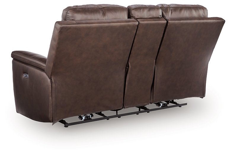 Bleckley Power Reclining Loveseat with Console - Inland Furniture (San Bernardino, CA)