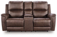 Bleckley Power Reclining Loveseat with Console - Inland Furniture (San Bernardino, CA)