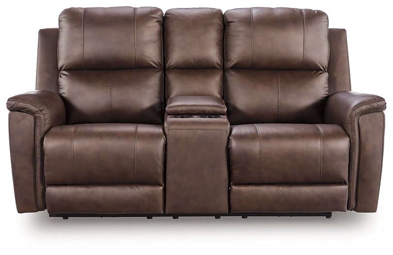 Bleckley Power Reclining Loveseat with Console - Inland Furniture (San Bernardino, CA)
