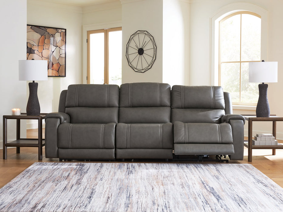 5Z - Pittson Power Sectional Reclining Sofa - Inland Furniture (San Bernardino, CA)