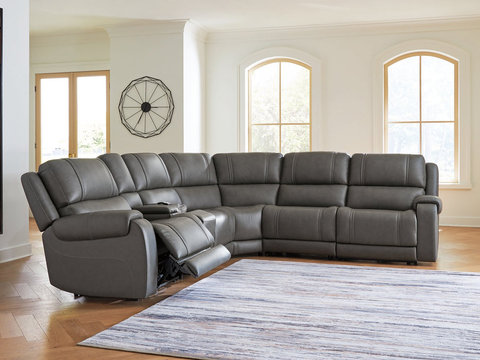 5Z - Pittson Power Reclining Sectional - Inland Furniture (San Bernardino, CA)