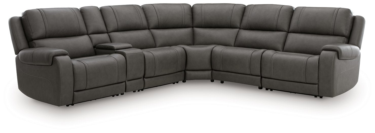 5Z - Pittson Power Reclining Sectional - Inland Furniture (San Bernardino, CA)