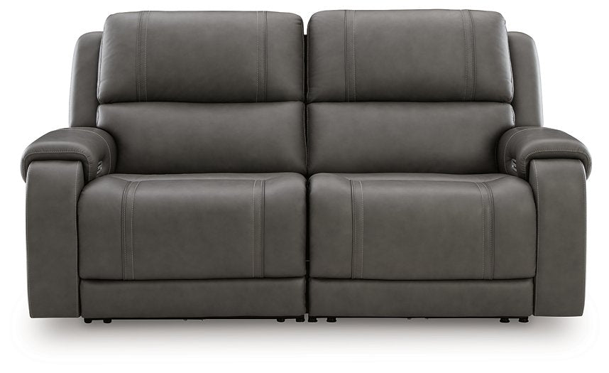 5Z - Pittson Power Reclining Sectional Loveseat - Inland Furniture (San Bernardino, CA)