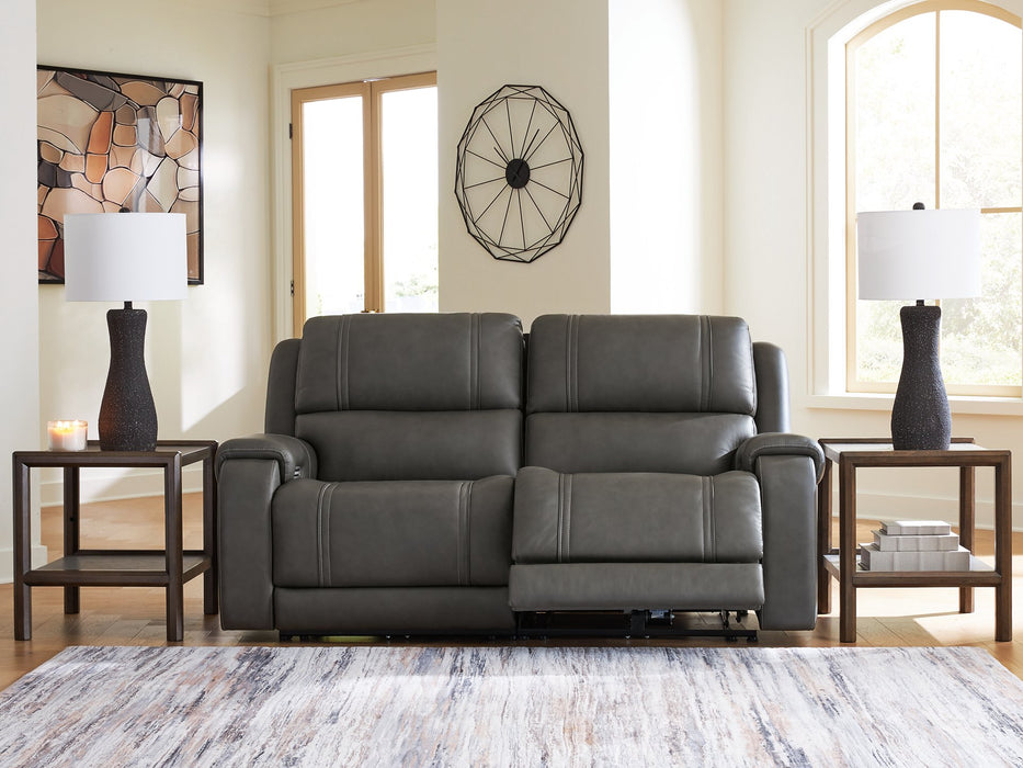 5Z - Pittson Power Reclining Sectional Loveseat - Inland Furniture (San Bernardino, CA)