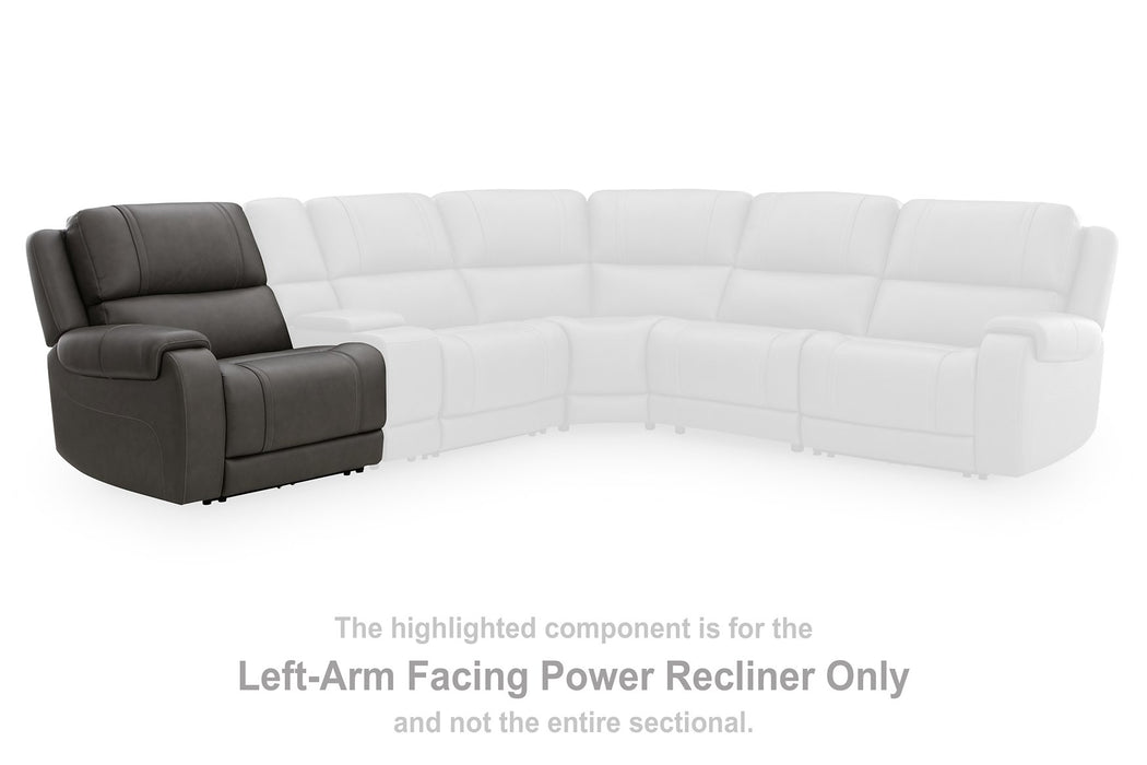 5Z - Pittson Power Reclining Sectional - Inland Furniture (San Bernardino, CA)