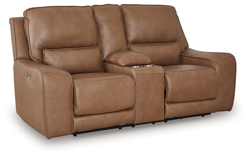DeepWakes Power Reclining Loveseat with Console - Inland Furniture (San Bernardino, CA)