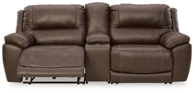 Dunleith Power Reclining Loveseat with Console - Inland Furniture (San Bernardino, CA)