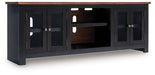 Wildenauer 76" TV Stand with Electric Fireplace - Inland Furniture (San Bernardino, CA)