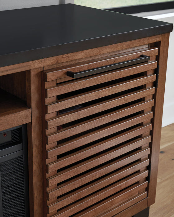 Kallari 84" TV Stand with Electric Fireplace - Inland Furniture (San Bernardino, CA)
